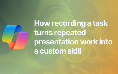 How recording a task turns repeated presentation work into a custom skill